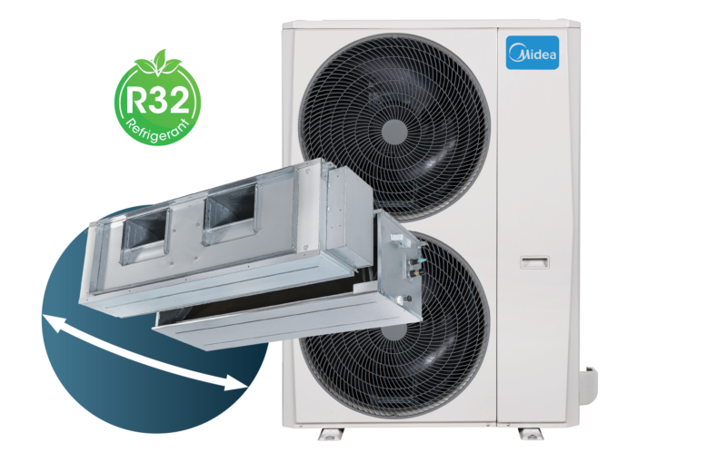 Midea 17kw r32 ducted split system air conditioner